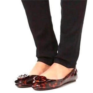 Tory Burch Minnie Tortoiseshell Design Travel Flats
